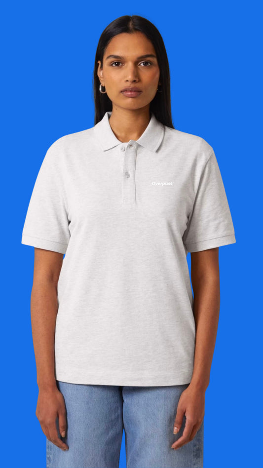Overpass Unisex Polo Shirt - Cream Grey