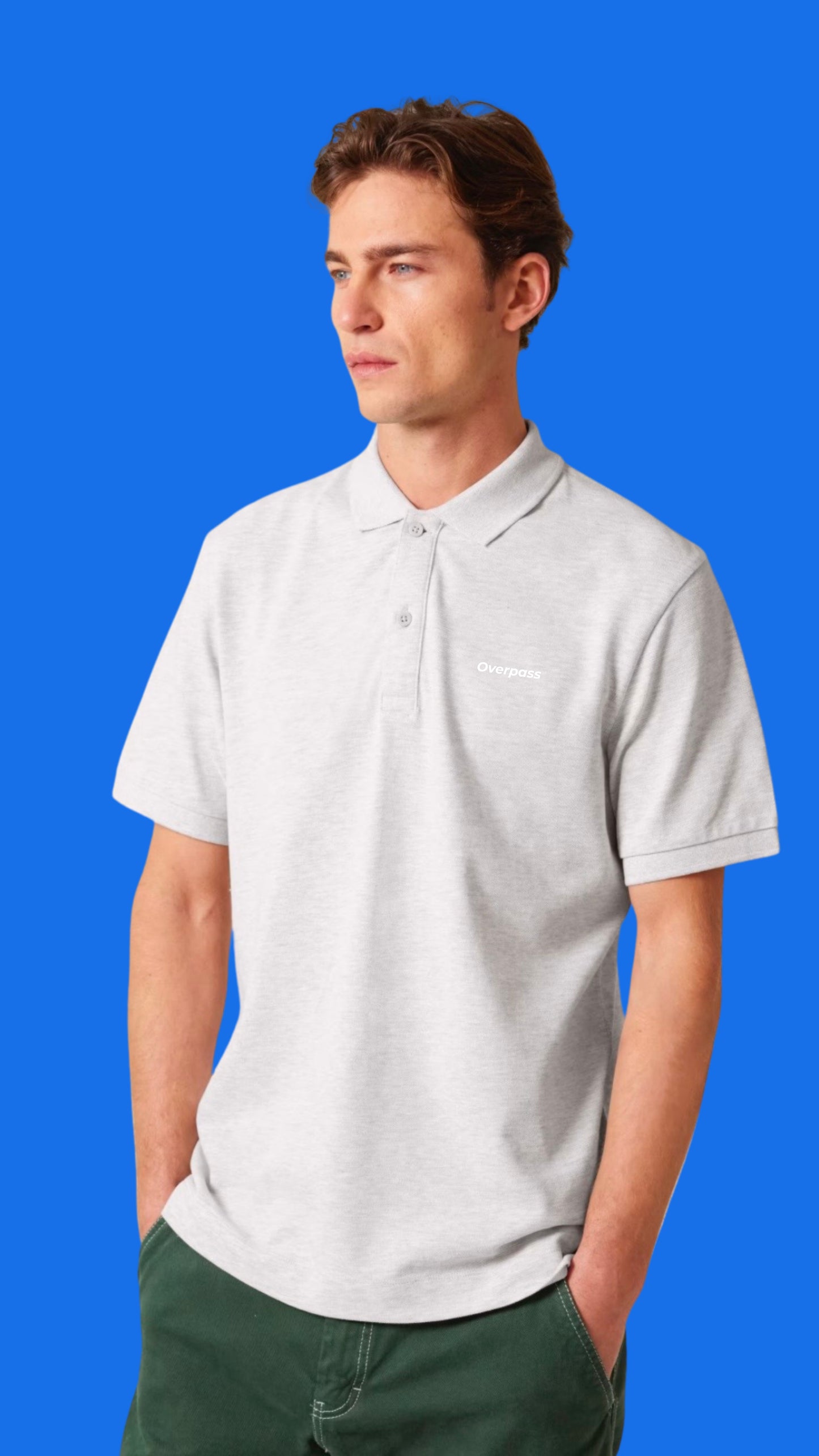 Overpass Unisex Polo Shirt - Cream Grey