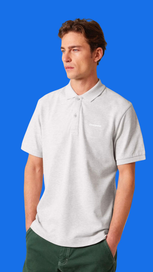 Overpass Unisex Polo Shirt - Cream Grey