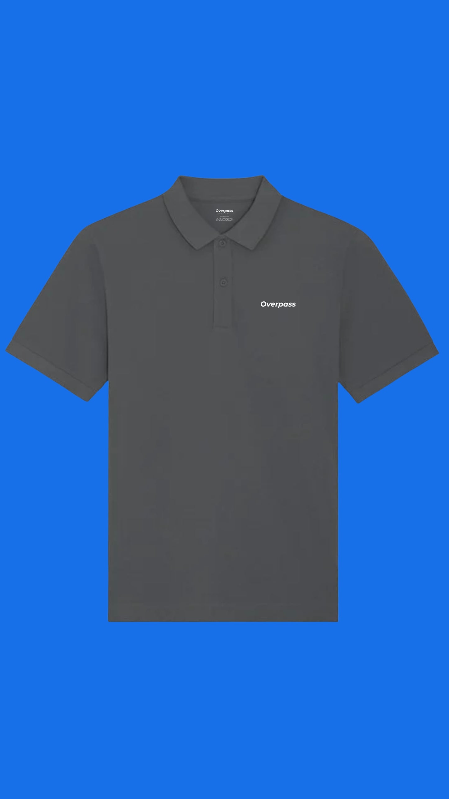 Overpass Unisex Polo Shirt - Antracite Grey