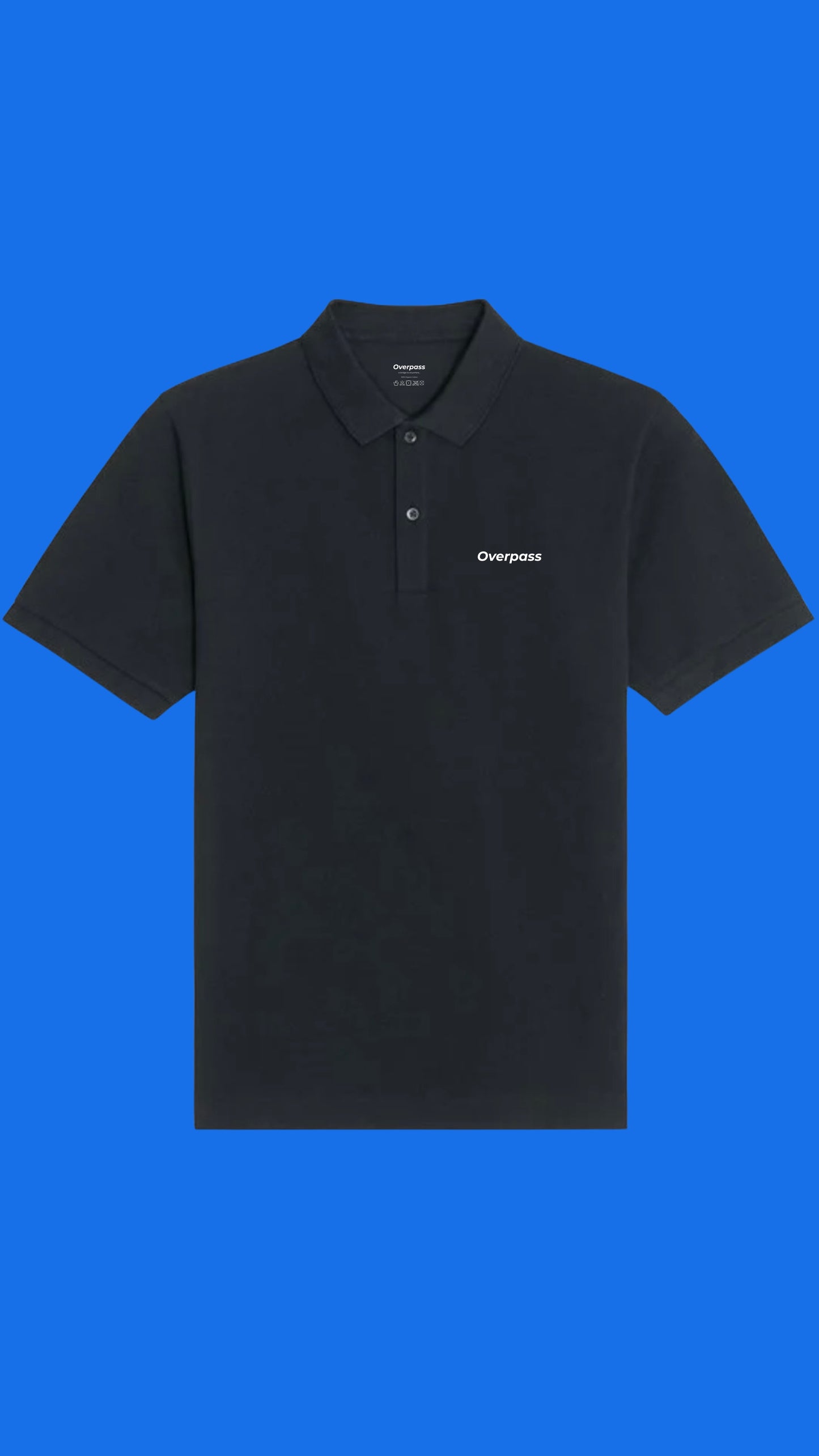 Overpass Unisex Polo Shirt - Black