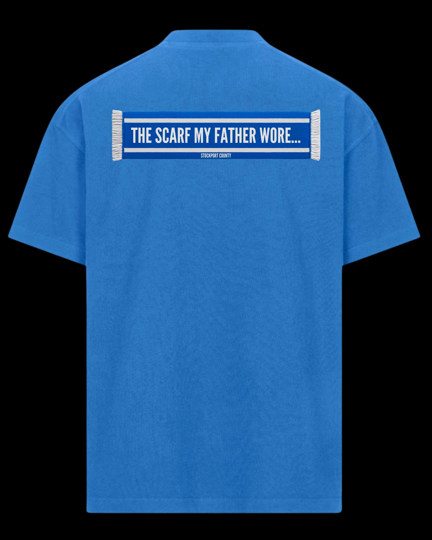 Royal Blue "Scarf My Father Wore - Stockport County" T-Shirt **Introductory Offer**
