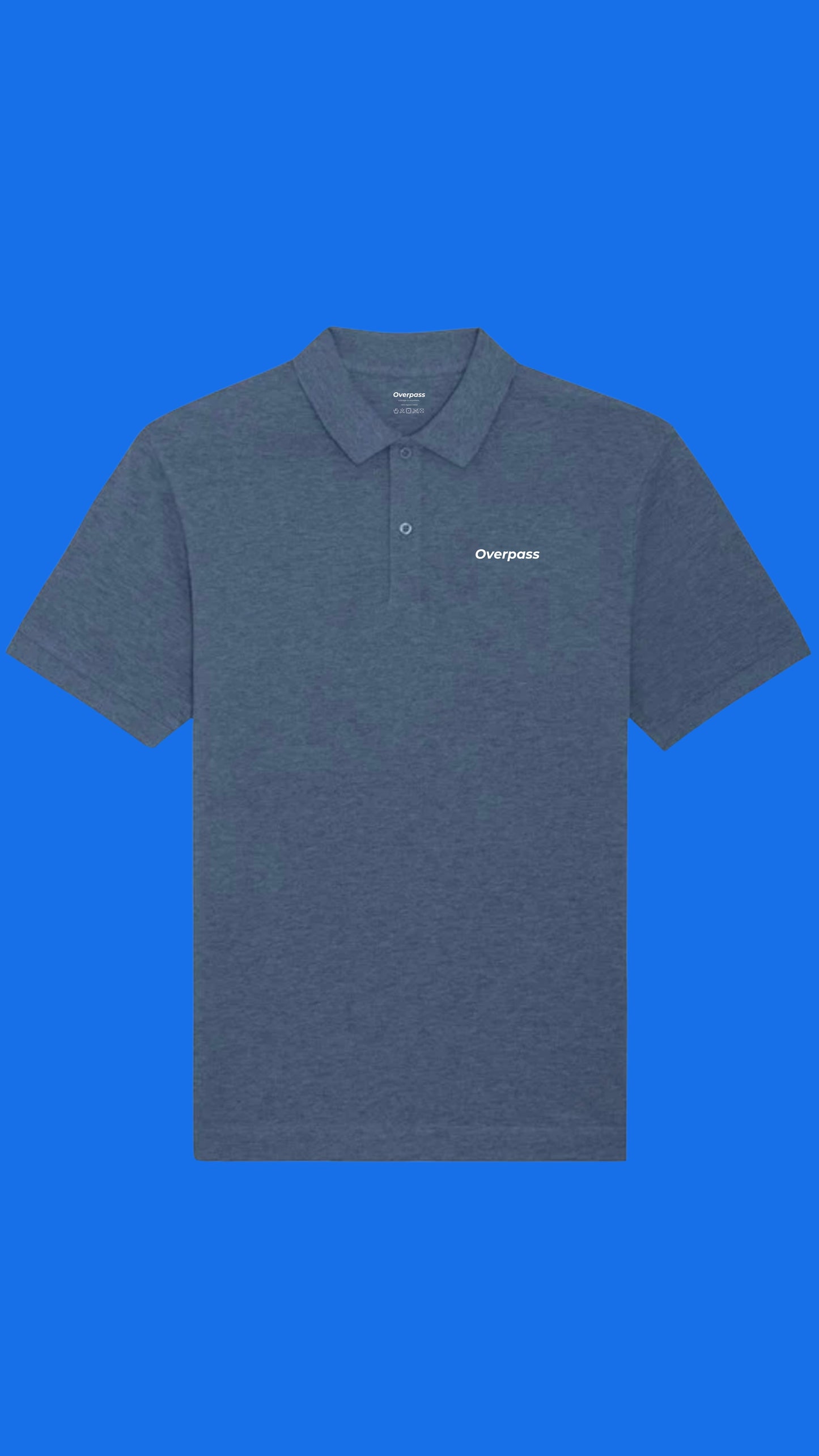 Overpass Unisex Polo Shirt - Heather Blue