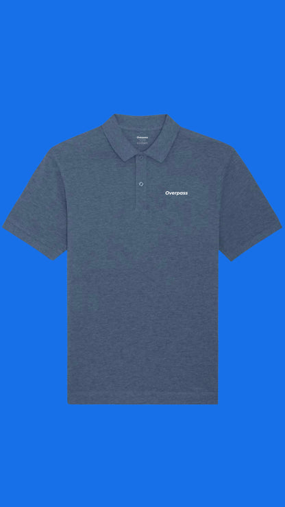Overpass Unisex Polo Shirt - Heather Blue
