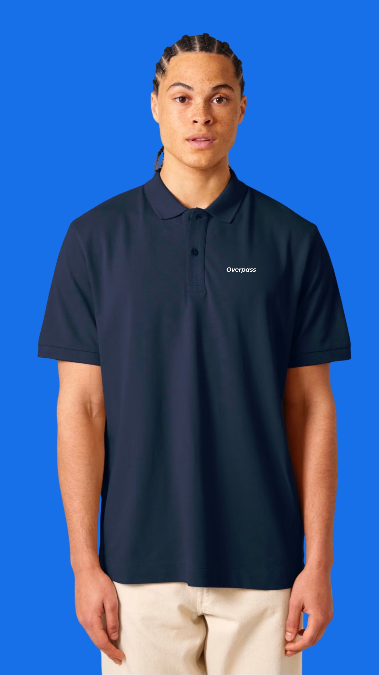 Overpass Unisex Polo Shirt - Navy Blue