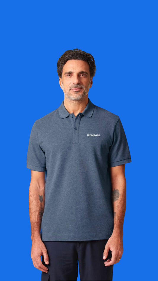 Overpass Unisex Polo Shirt - Heather Blue